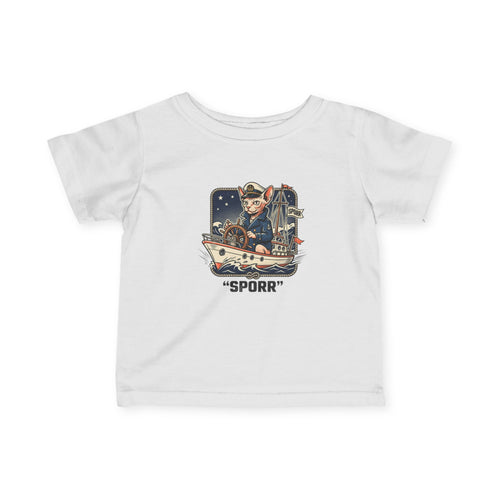 Infant Tee — Retro Space Cat "SPORR" Graphic